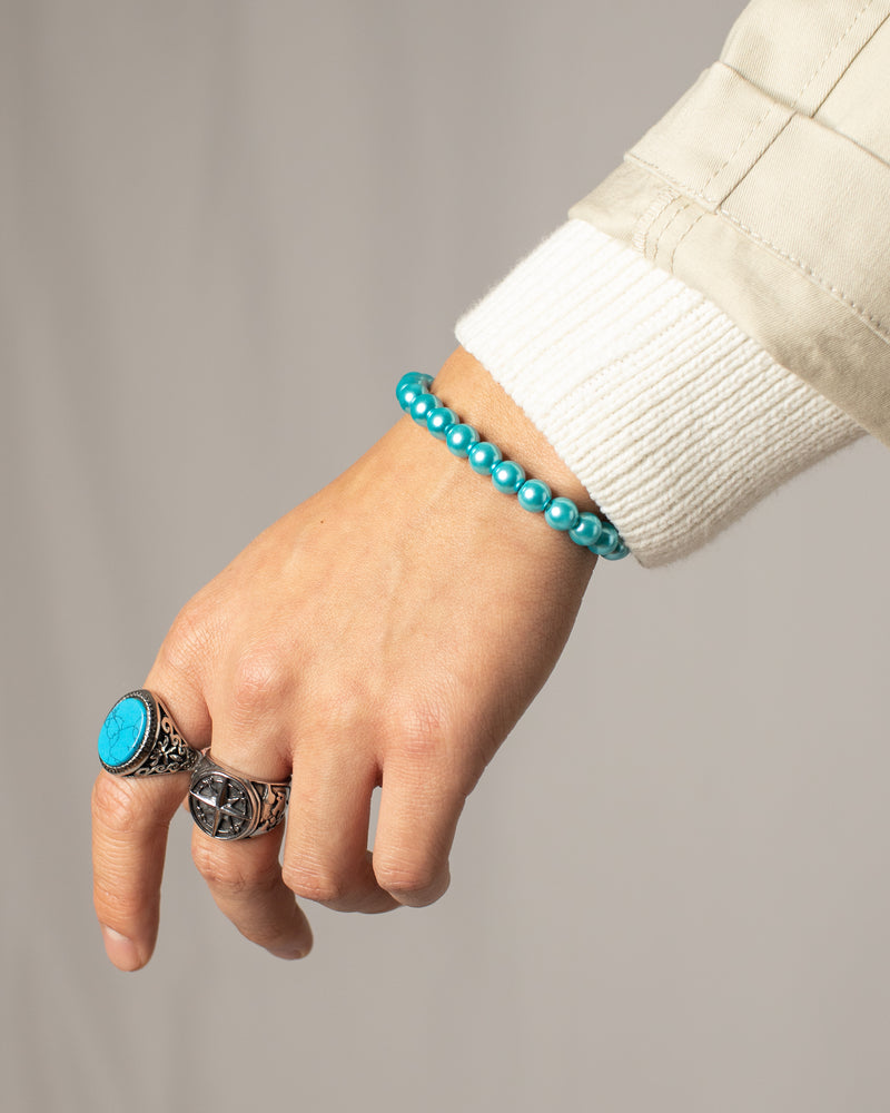 Beaded bracelet caviar turquoise 