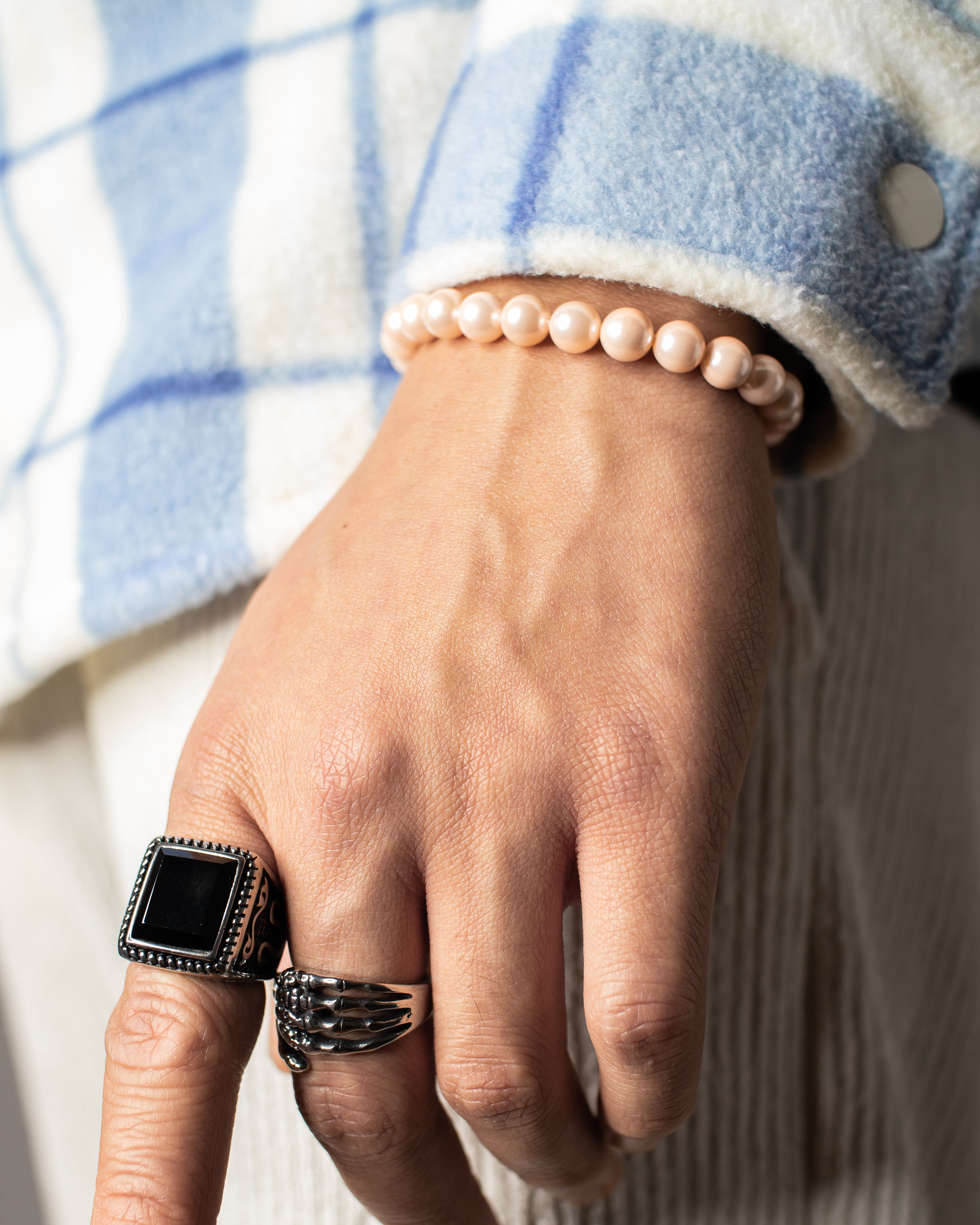 Beaded bracelet Kuori apricot