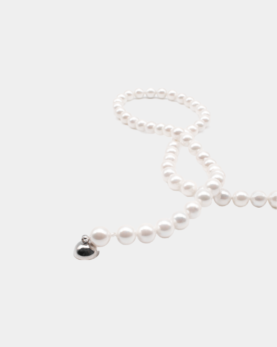 Pearl necklace coquille pearl white 