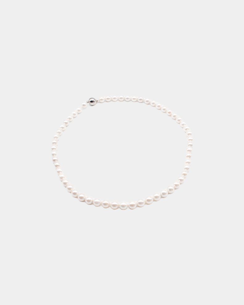 Pearl necklace coquille pearl white 